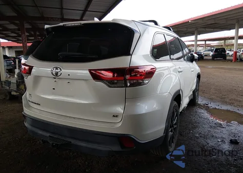 2019 Toyota Highlander Se z USA, uszkodzony, nr VIN 5TDKZRFH7KS569153